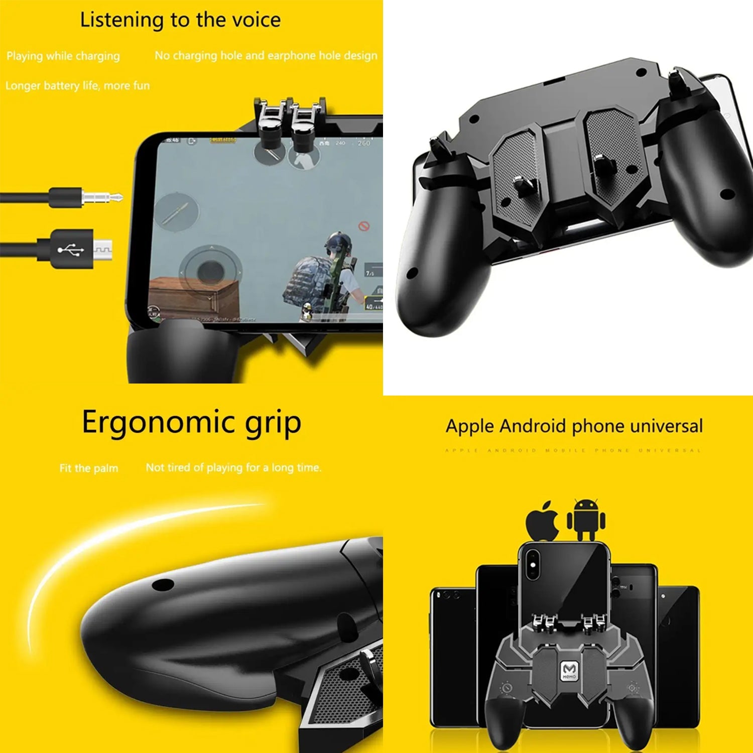 6373 Portable Mobile Game Pad Controller with 4 Triggers For All Games Use of Survival Mobile Controller DeoDap 6373 Portable Mobile Game Pad Controller with 4 Triggers For All Games Use of Survival Mobile Controller DeoDap